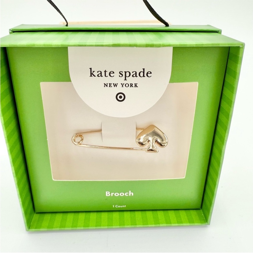 NWT Kate Spade x Target Logo Spade Gold Heart Pin Brooch